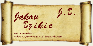 Jakov Džikić vizit kartica